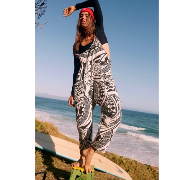 Free People Hot Shot Printed Onesie in Padma Black Combo  🖤 - Picture 2 of 7